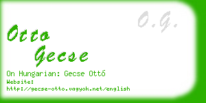 otto gecse business card