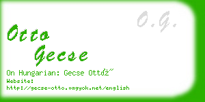 otto gecse business card